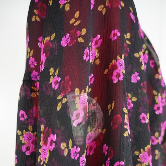 Express Semi-Sheer Floral Kimono Robe - Picture 4 of 7